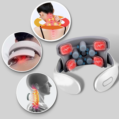 Nacken- und Schultermassagegerät mit vier Köpfen