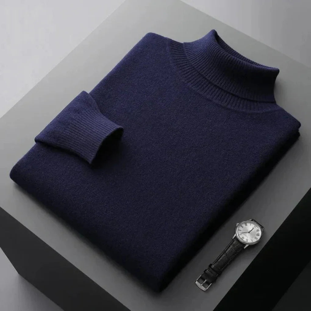 Hochwertiger Herren Kaschmir Rollkragenpullover