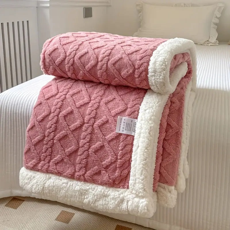 Kuscheldecke mit Wendefunktion aus Sherpa-Fleece