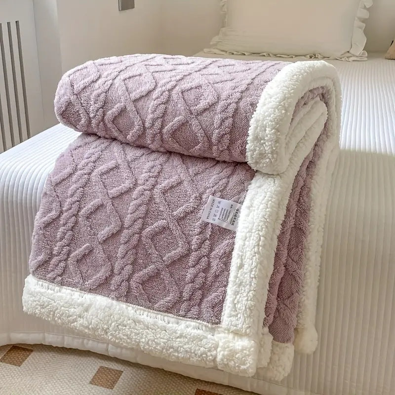 Kuscheldecke mit Wendefunktion aus Sherpa-Fleece