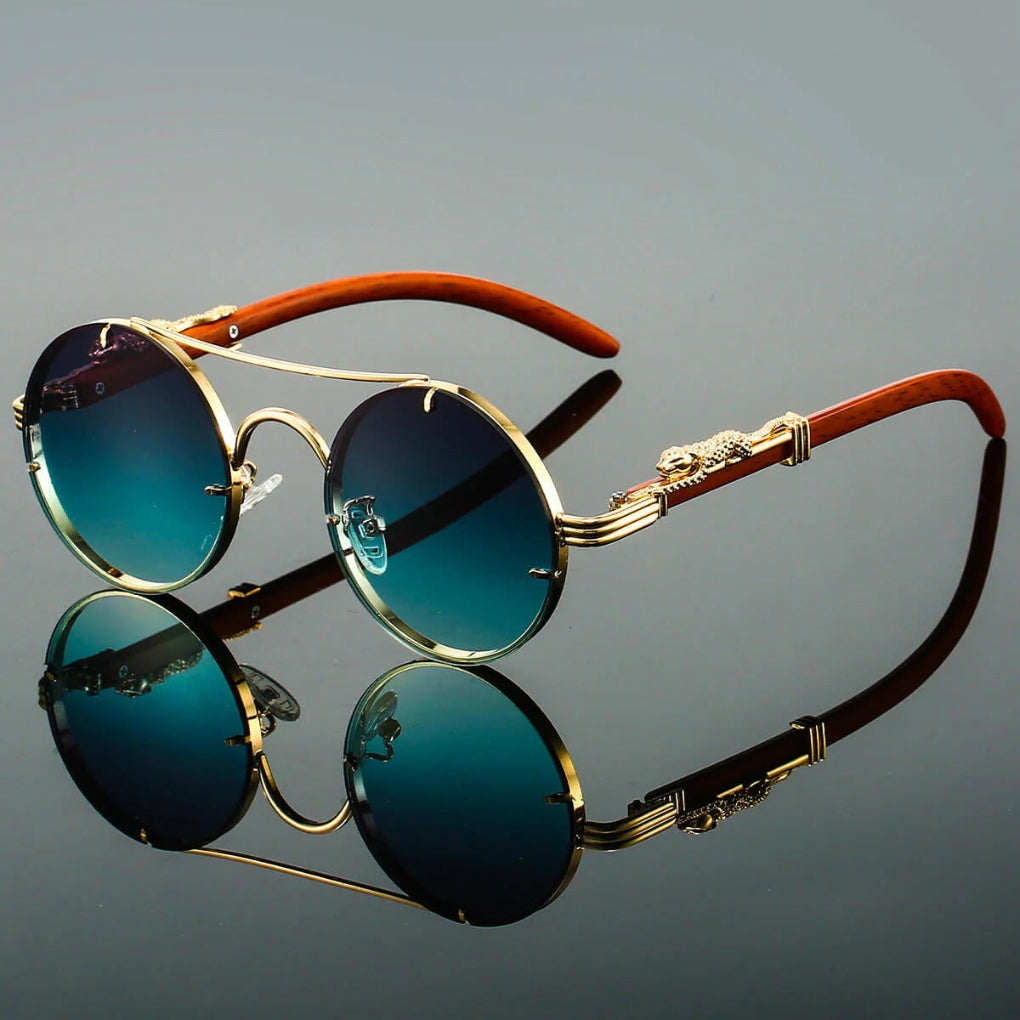 Retro-Stil med moderne beskyttelse Vintage-Sonnenbrille med Doppelsteg