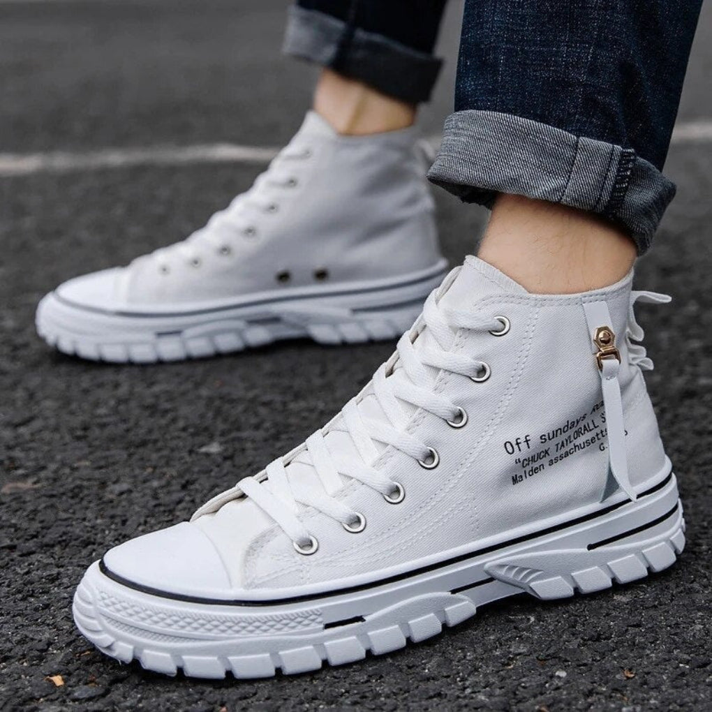 Lässige Streetwear Herren Chunky Canvas High Tops
