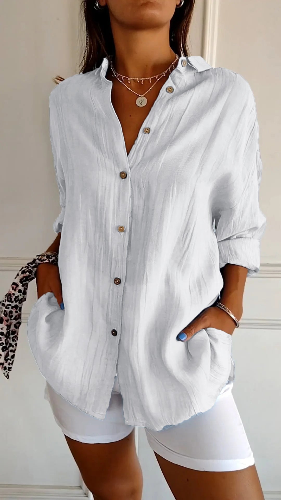 Zeitlose Button-Down Bluse für Damen mit Klassischem Schnitt