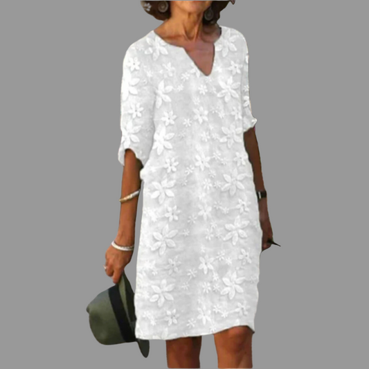 Midi-kjole for damer – Moderne stil med blomstermønster