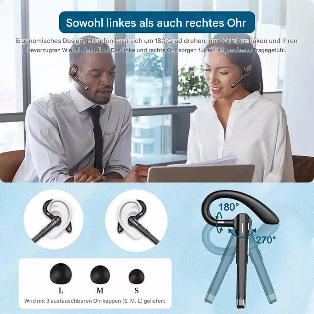 BT5.3 Ein-Ohr-Bluetooth-Headset mit Geräuschunterdrückung
