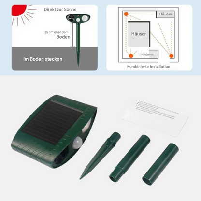 Ultraschall-Streifenhörnchen-Abwehrgerät und Solarbetrieben