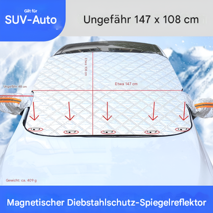 Magnetische Frostschutzplane – Windschutzscheibenschutzfolie