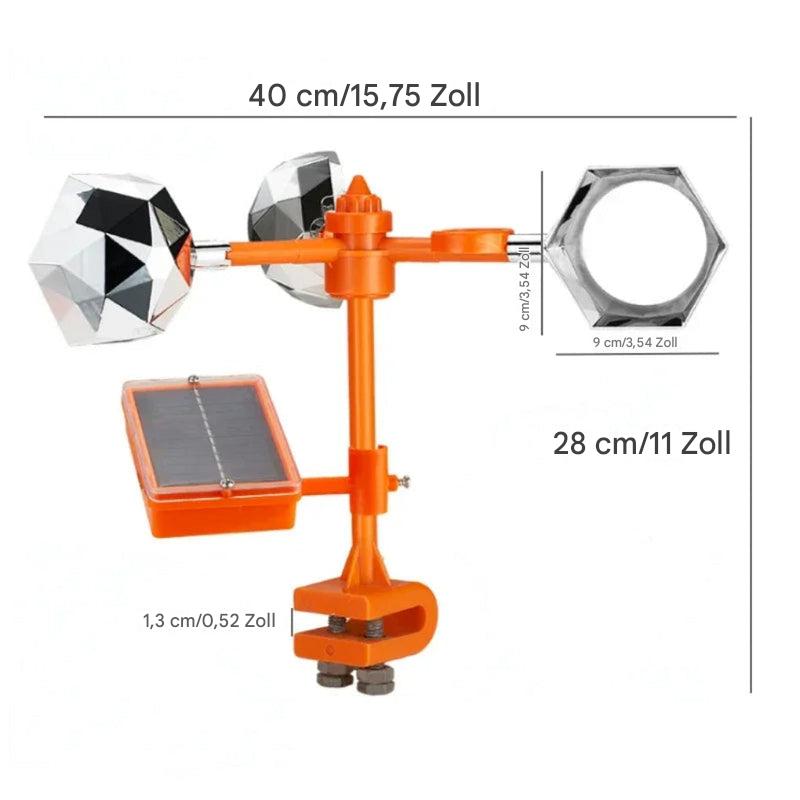 360 Grad reflektierender solarbetriebener Vogelabwehr