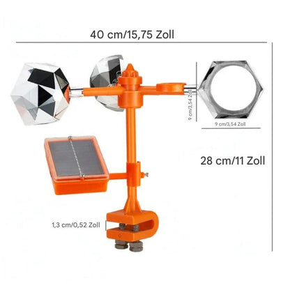 360 Grad reflektierender solarbetriebener Vogelabwehr