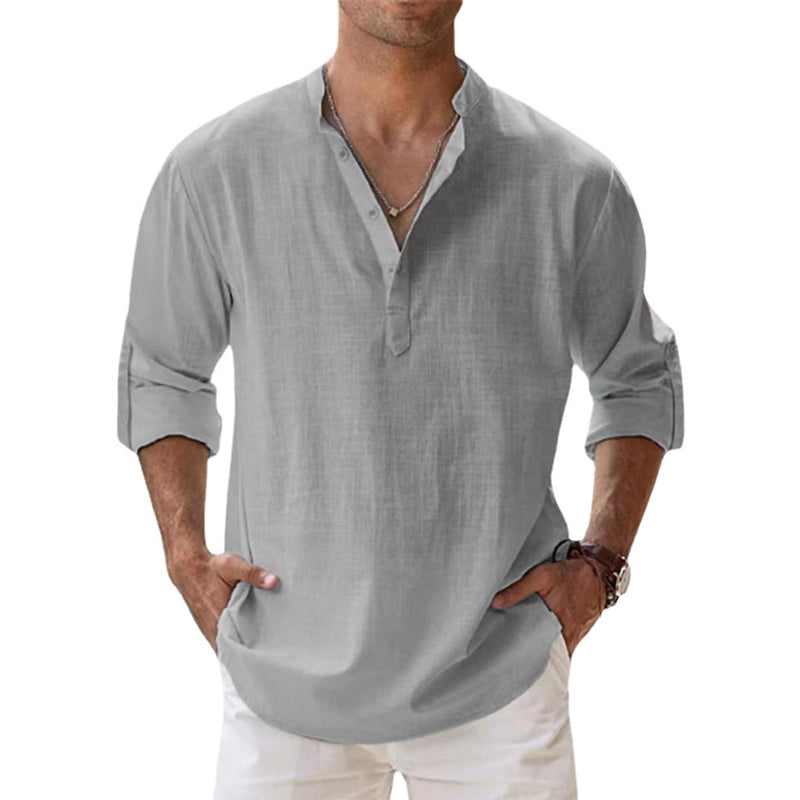 Henley-Stil Strandhemd für Herren