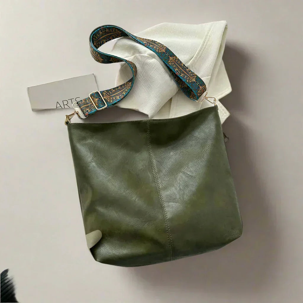 Vintage Leder Umhängetasche für Damen