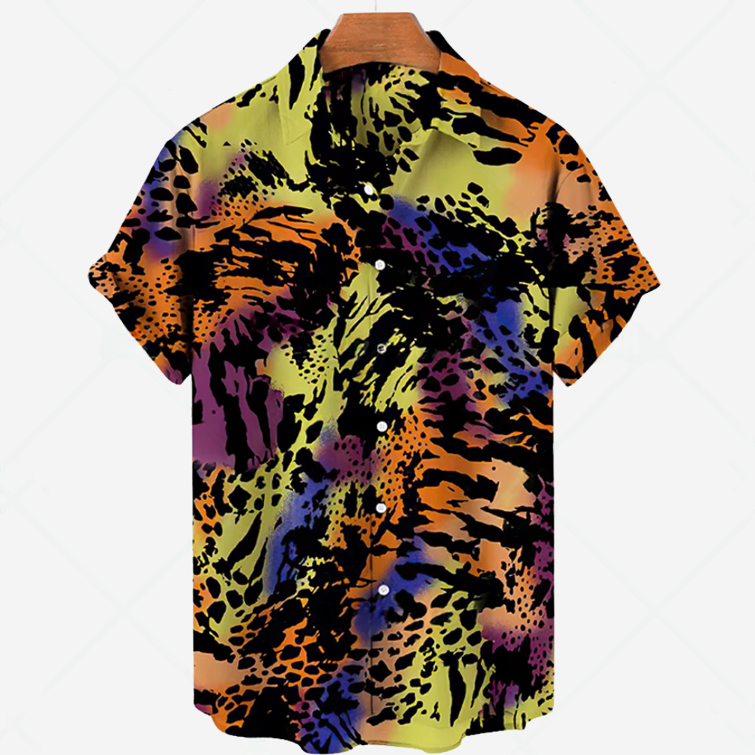 Lässiges Kurzarmhemd mit Print Müheloser Style für jeden Anlass