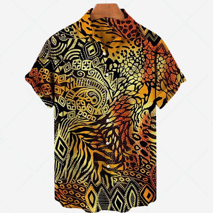 Lässiges Kurzarmhemd mit Print Müheloser Style für jeden Anlass